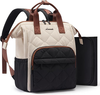LOVEVOOK Diaper Bag Backpack, Baby Bag for Girl Boy with Changing Pad, Diaper Backpack for Mom Dad with Stroller Buckles