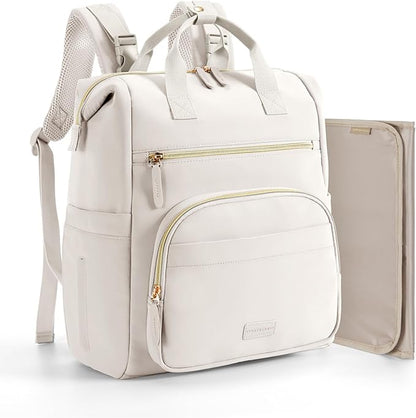 mommore Neoprene Diaper Bag Backpack Small Lightweight Baby Diaper Bags Water Resistant Diaper Backpack for Boys Girls Newborn with Changing Pad, Stroller Straps