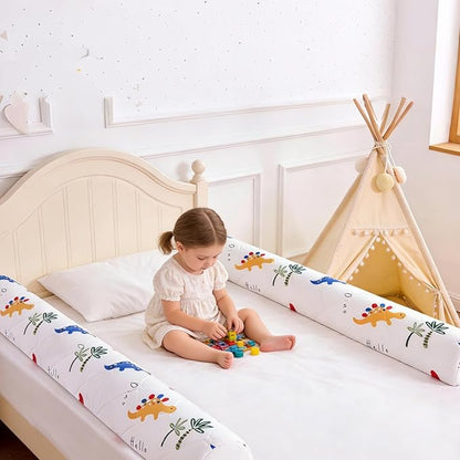 Ceekliybear 2-Pack Premium Foam Bed Bumpers for Toddler, Non-Slip Bed Rails for Toddlers for Twin, Queen, King Beds, Machine Washable Bumpers Cover for Easy Care（Size：52" x 7" x 5"）