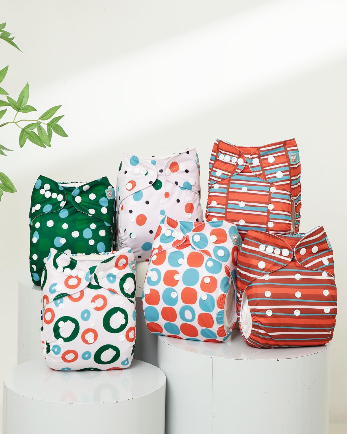 ALVABABY 12pcs Microfiber Inserts,Soft Cloth Diaper Liner,3-Layer Absorbent Inserts,Reusable for Baby Cloth Diapers 12T