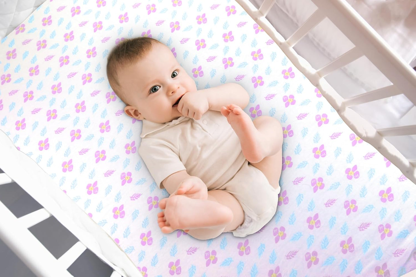 3-Pack Bedside Sleeper Bassinet Sheets | GOTS Certified Organic 100% Muslin Cotton | Ultra Soft & Breathable | 33×20×4” Fitted Sheets | Universal Fit 29–33” x 17–21” Pads