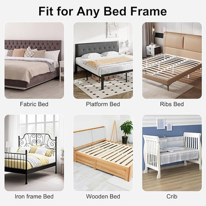 Bed Rail for Toddlers,Swing Down Kids Bed Rails Guard for Twin,Full,Queen,Bunk Size Bed,Extra Tall Child Bed Rail Guard with Reinforced Anchor Safety System,59" L x 31" H,White