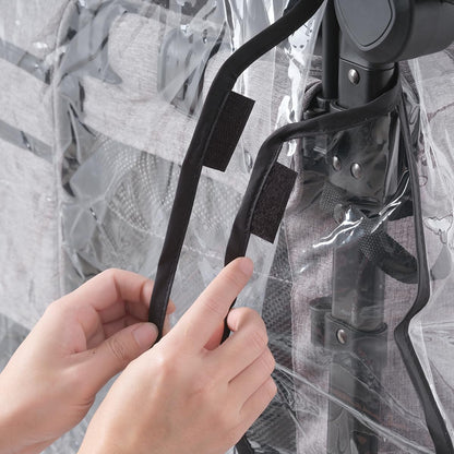 SeedFuture Raincover for W4 Stroller Wagon, Rain Cover Compatible with WONDERFOLD W4, Waterproof, Windproof, Protect from Dust and Snow
