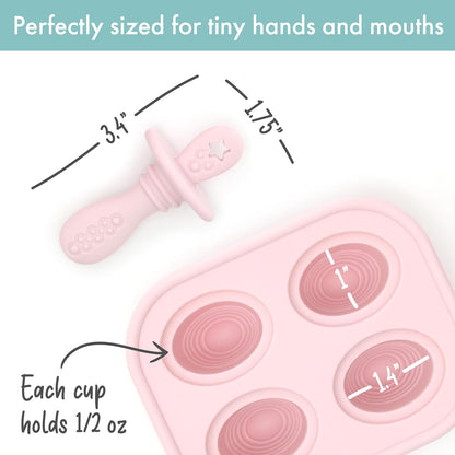 PrimaStella Silicone Petite Pops - Baby Popsicle Mold - BPA Free - Dishwasher Safe - 4 months+ Teether Pops