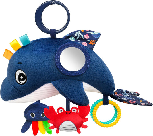TSYAN Car Seat Toys for Babies 0-6 Months Boy,Baby Spiral Hanging Plush Activity Toys Thank You Gifts for Newborn 0 3 6 9 12 Months Baby Boys Girls