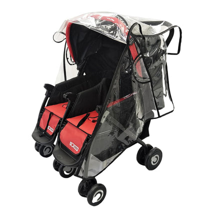 Stroller Rain Cover,Universal Rain Cover for Side by Side Baby Stroller, Double Stroller Cover for Rain and Wind,Baby Outdoor Activities Accessories.
