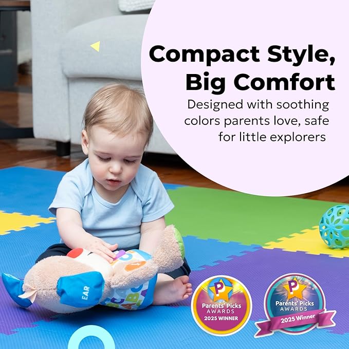 MioTetto Baby Play Mat, Comfortable Playtime Mat – Portable Foam Floor Tiles, Safe Baby mat for Floor for Crawling & Development, Soft Play mat for Babies, Stylish Interlocking Foam Tiles
