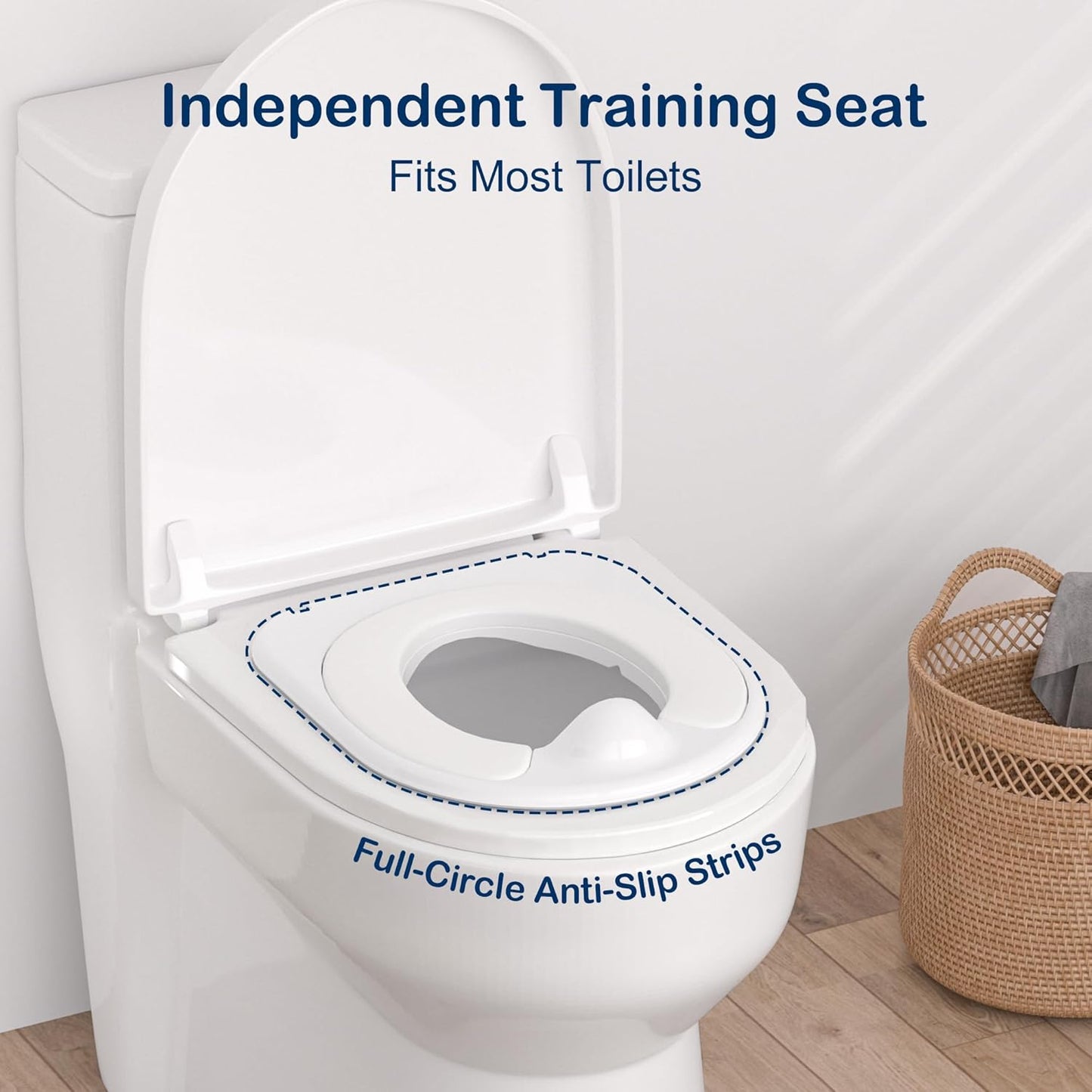 CheerTry 2-in-1 Toddler Potty Training Toilet - Larger Potty Chair & Detachable Training Seat for Boys & Girls Ages 1-3 with Flushing Sound, Wipes Storage, Toilet Paper Holder - Pink