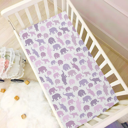Fitted Crib Sheets Cactus and Floral Stretchy Portable Playard Sheets for Baby Toddler, Breathable Soft Mini Crib Mattress 52 x 28 in for Boys and Girls