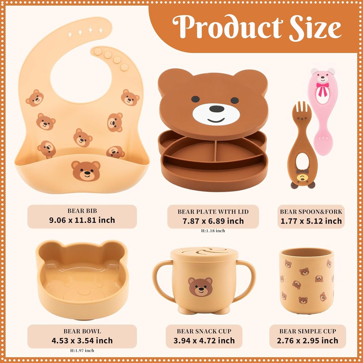 Silicone Baby Feeding Set 21 Pcs, Baby Led Weaning Supplies, Baby Feeding Supplies Set BPA Free, Essentials for Newborn Gift Mixed
