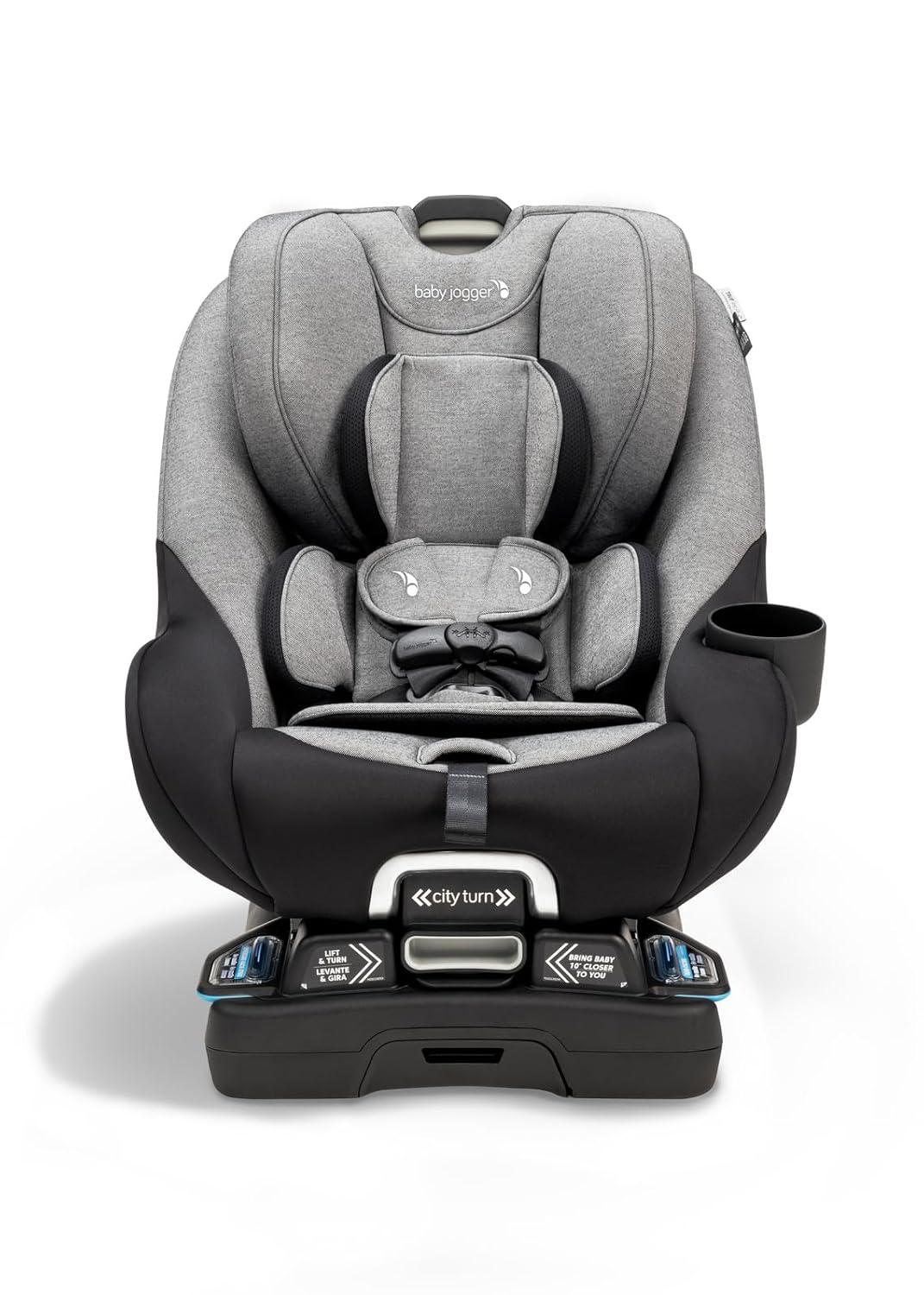 Baby Jogger® City Turn Rotating Car Seat with 180-Degree Turn, Lightweight Convertible Car Seat, Rear Facing to Forward Facing, COOLMAX Fabric, Amazon Exclusive Pike Fashion