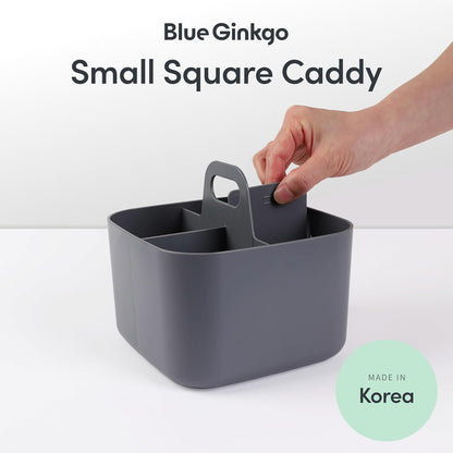 BLUE GINKGO Stackable Organizer Caddy – Korean-Made Portable Tote for Bathroom, Office, Crafts, or School Supplies (Rectangle, Green)