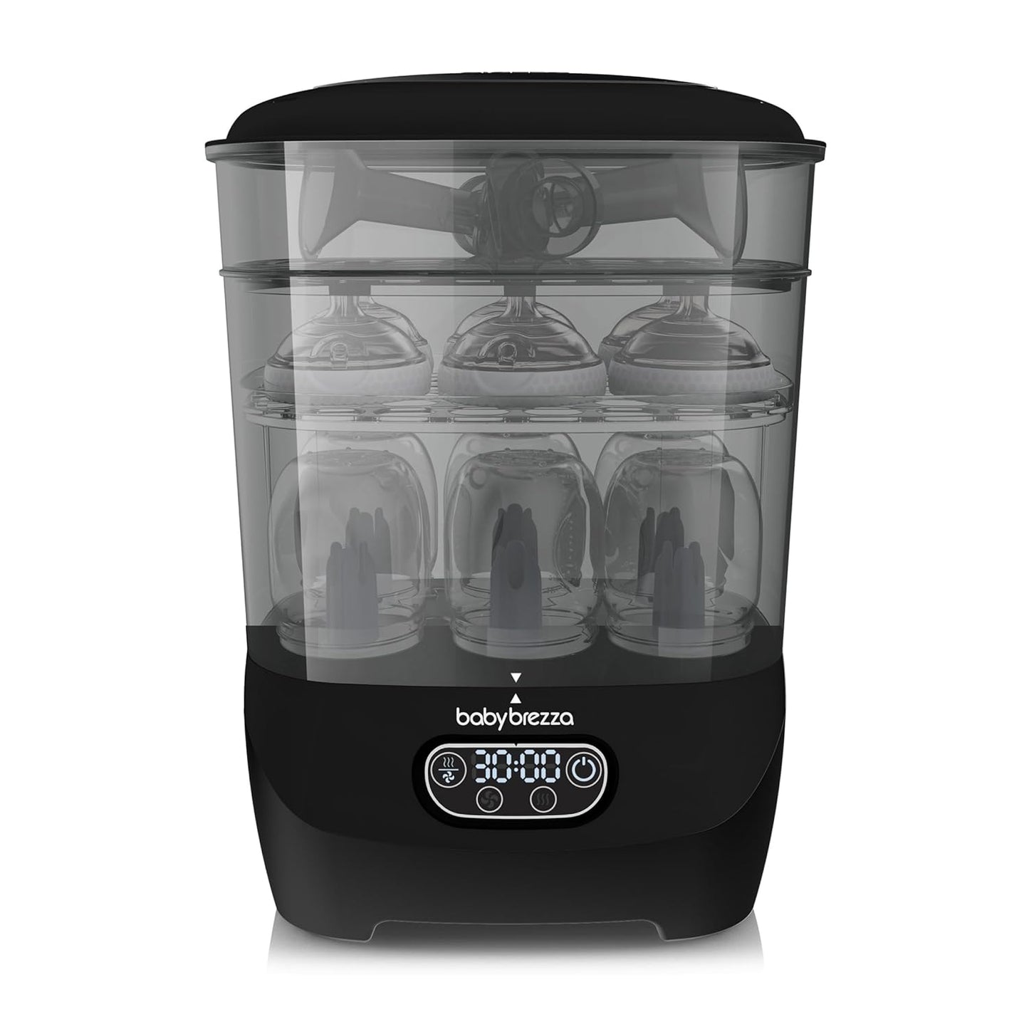 Baby Brezza Bottle Sterilizer and Dryer Advanced – 33% Faster - Largest Capacity Steam Sanitizer - Universal Sterilization Machine for All Bottles + Pump Parts - HEPA Air Filter