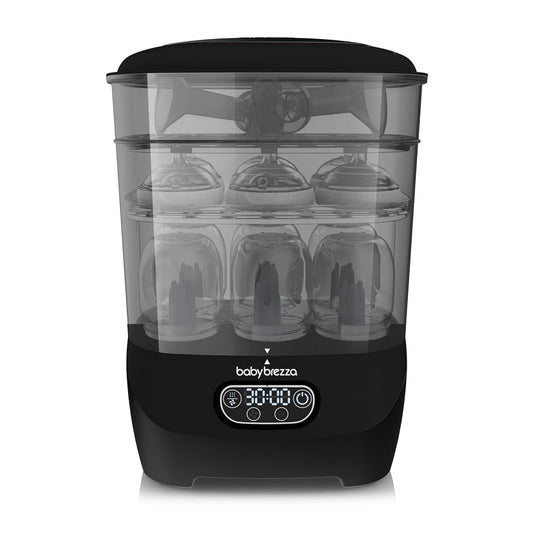 Baby Brezza Bottle Sterilizer and Dryer Advanced – 33% Faster - Largest Capacity Steam Sanitizer - Universal Sterilization Machine for All Bottles + Pump Parts - HEPA Air Filter
