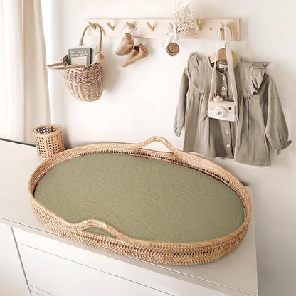lulumoon Baby Bassinet Sheets Muslin: Cotton Bedside Bassinet Sheets Leaf for Boys - Fitted for Bedside Sleeper Mattress