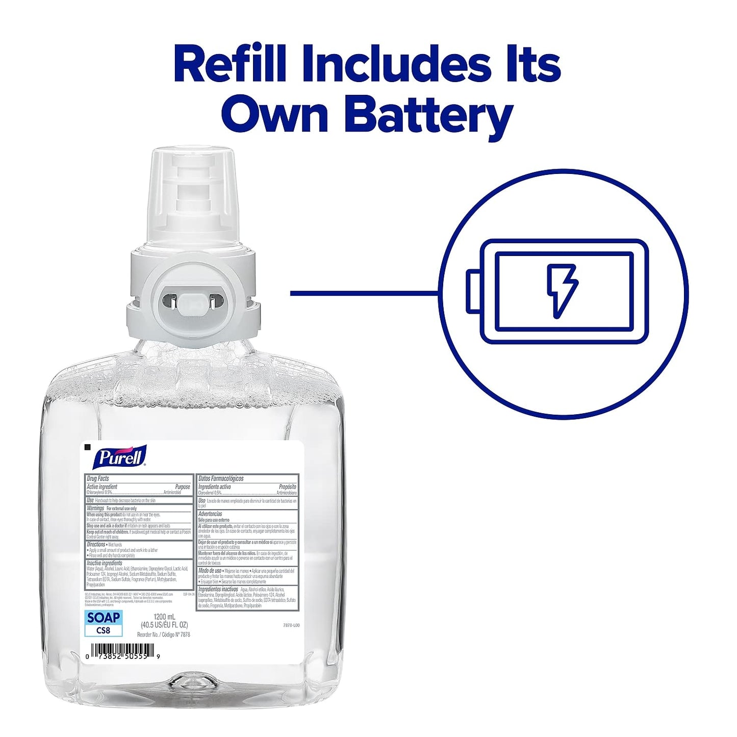 PURELL CS8 Automatic Hand Sanitizer Dispenser, Graphite, for 1200 mL Refills (Pack of 1) – 7824-01