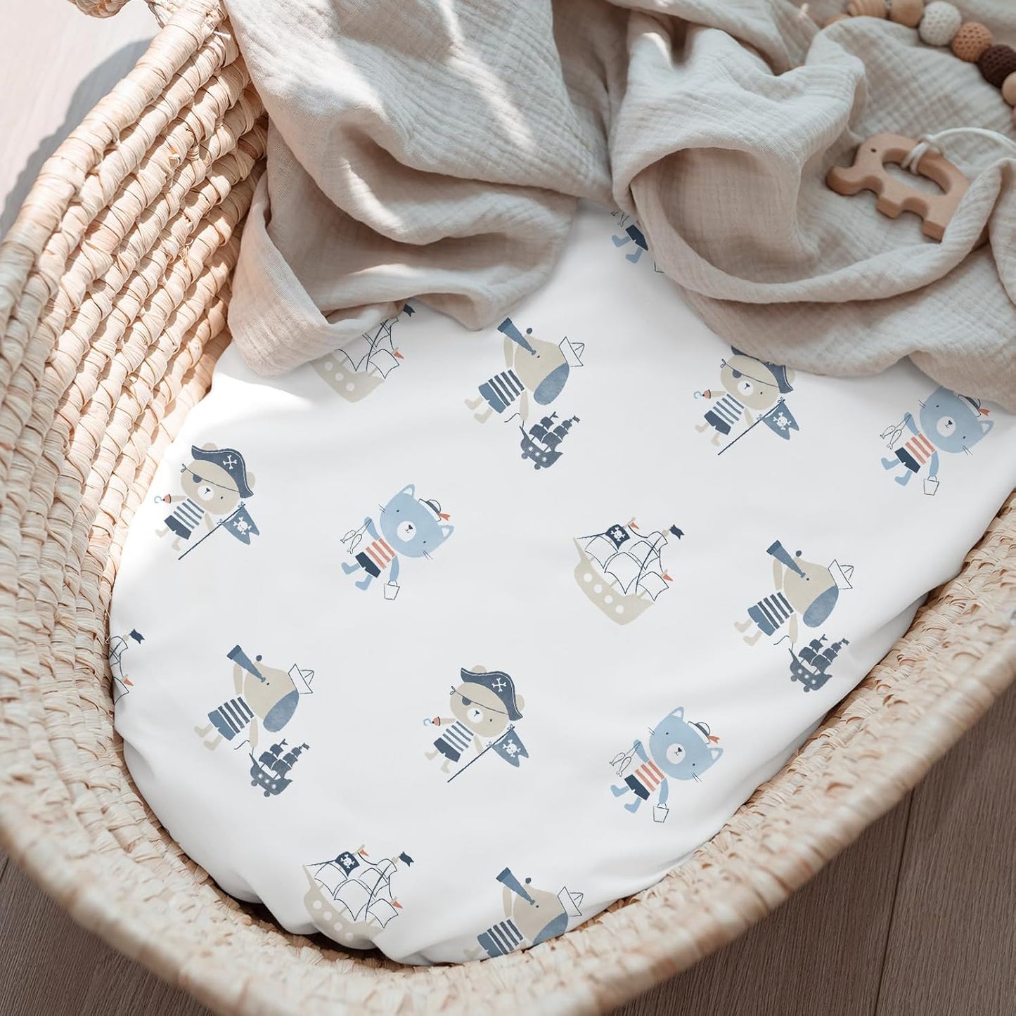 Bedside Sleeper Bassinet Fitted Sheets 20 x 33, 3 Pack Baby Delight Beside Me Dreamer,Babybond,Jimglo,koola,cowiewie,fodoss, Dream On Me Baby Square Bassinet, Pink Animal