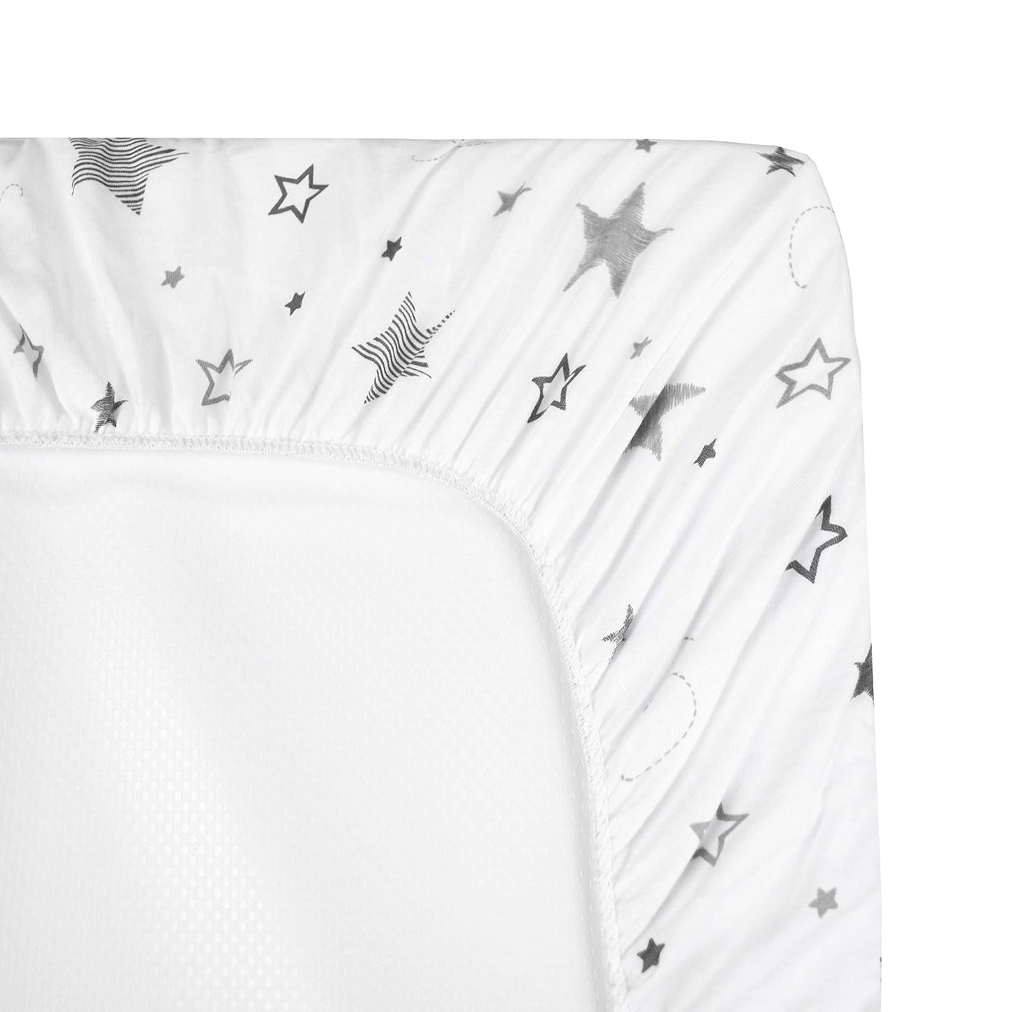 TL Care 100% Natural Cotton Fitted Pack and Play Sheet 39" x 27" - Soft & Breathable Pack N Play Sheet for Playpen, Playard & Mini Crib Mattress, Alphabet, for Boys & Girls