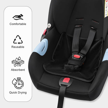 Car Seat Protector for Potty Training, 2 Pack Waterproof CarSeat Liner Toilet Training for Baby Infant Toddler, Dry Seat Piddle Pads Cover for Strollers (Gray)