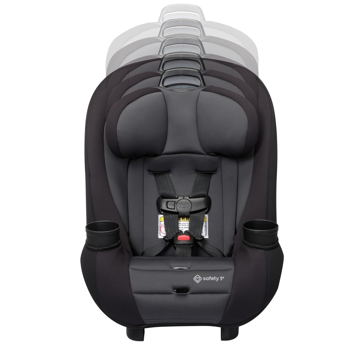 Safety 1st Ellaris 3-in-1 Convertible Car Seat, Slim Fit Design, Rear & Forward-Facing, 5-Position Headrest, 3-Across Fit, Travel-Friendly with Machine-Washable Seat Pad, Smokey Haze
