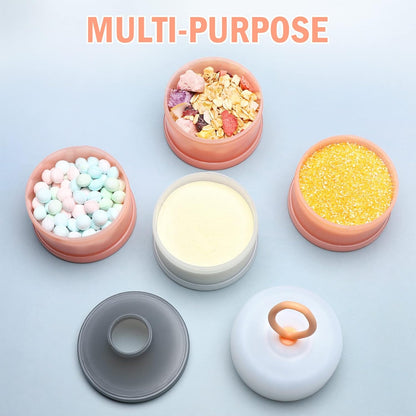 Accmor Baby Formula Dispenser On The Go, Stackable Formula Dispenser Formula Container to Go, Non-Spill Portable Milk Powder Kids Snack Storage Container, BPA Free