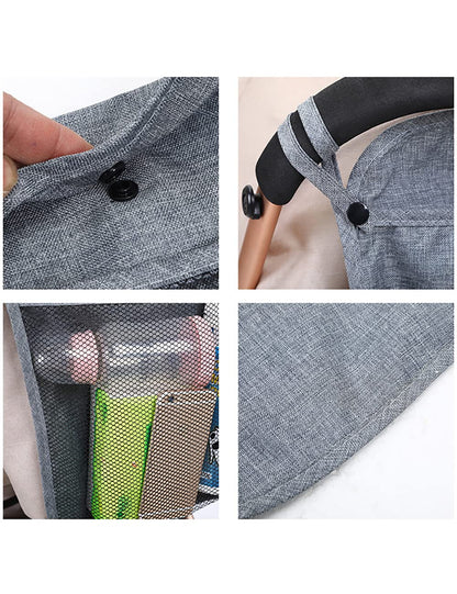 2 PCS PACK Umbrella Stroller Organizer, Black & Sky Blue, Holds water bottles, extra diapers wipes, toddler sweat shirt (Black+Sky Blue)