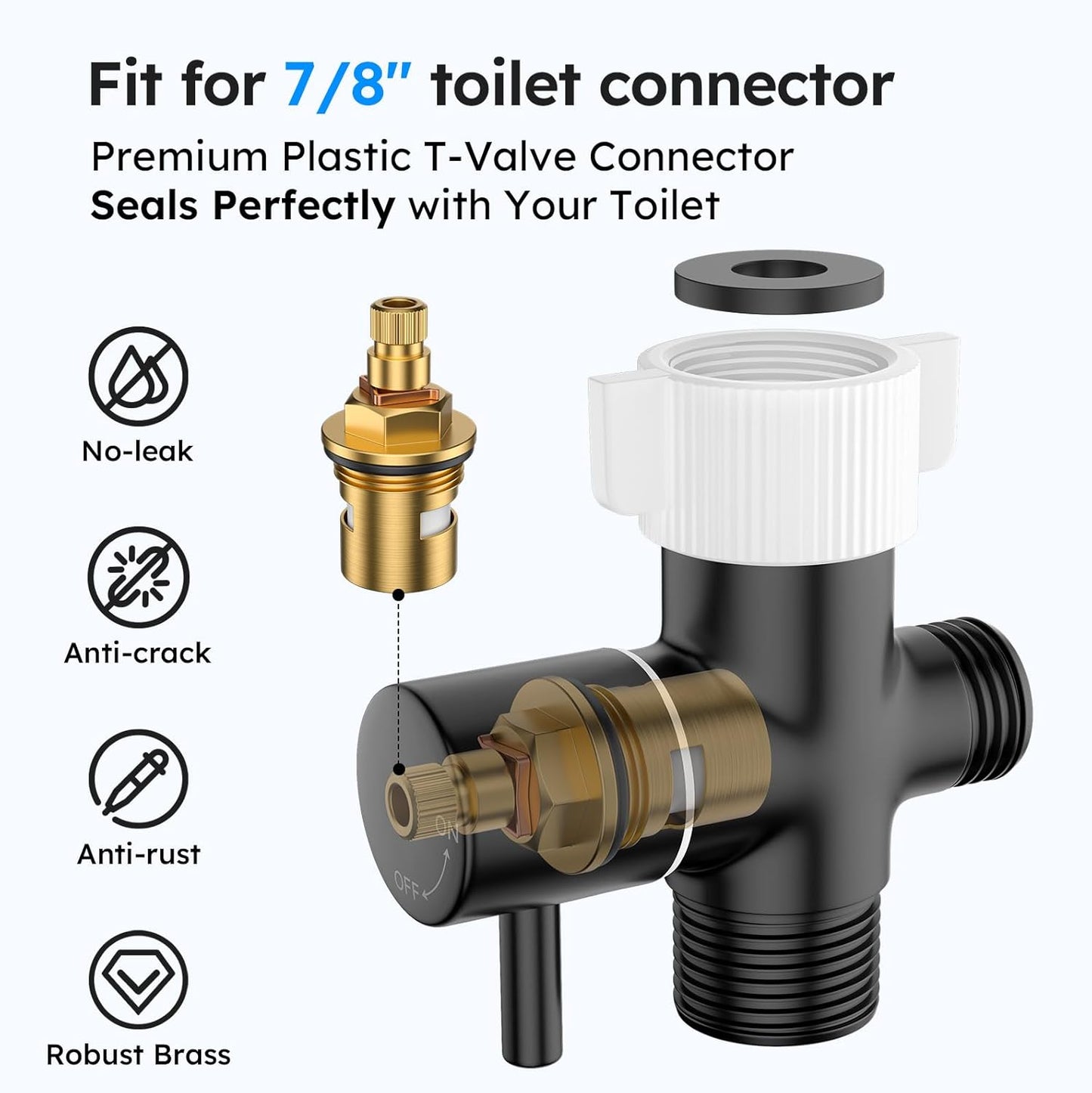 Arofa Handheld Bidet Sprayer for Toilet - 2 Pack Bidets Faucet for Existing Toilets Cloth Diaper Jet Sprayer, Stainless Steel Muslim Shower with Bidet Hose for Feminine Wash