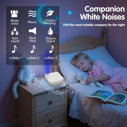 White Noise Sleep Machine,Sleep Aid for Adults & Babies,9 Soothing Sounds,White Noise,Ocean Waves,Rain,etc,Rechargeable,Portable with LED Breathing Light,15/30/60min Timer,Ideal for Home,Office,Travel