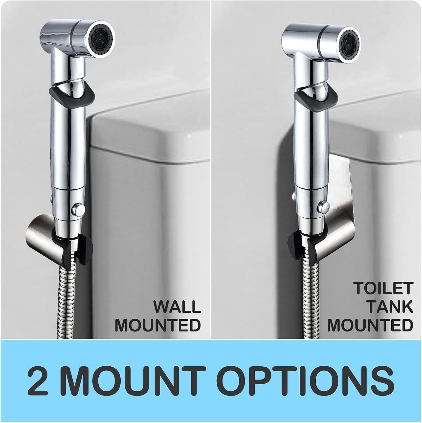 Handheld Bidet Sprayer for Toilet Kit Cleaning Assistant Jet Spray Bidet attachment for Toilet Adjustable Water Pressure Easy Control One Button to Shut-off Water