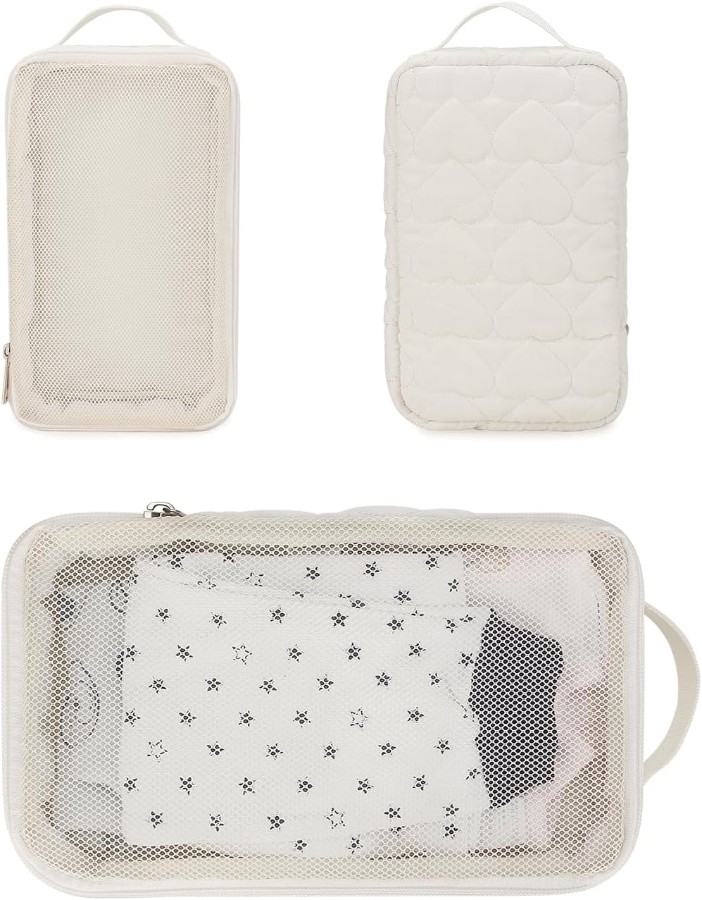 MOMIGO Baby Diaper Bag Organizer Pouches - 2 Pack Waterproof Pod Hanging Diaper Bag Mesh Bag Reusable, Washable or Baby Cloth Diapers (Black)