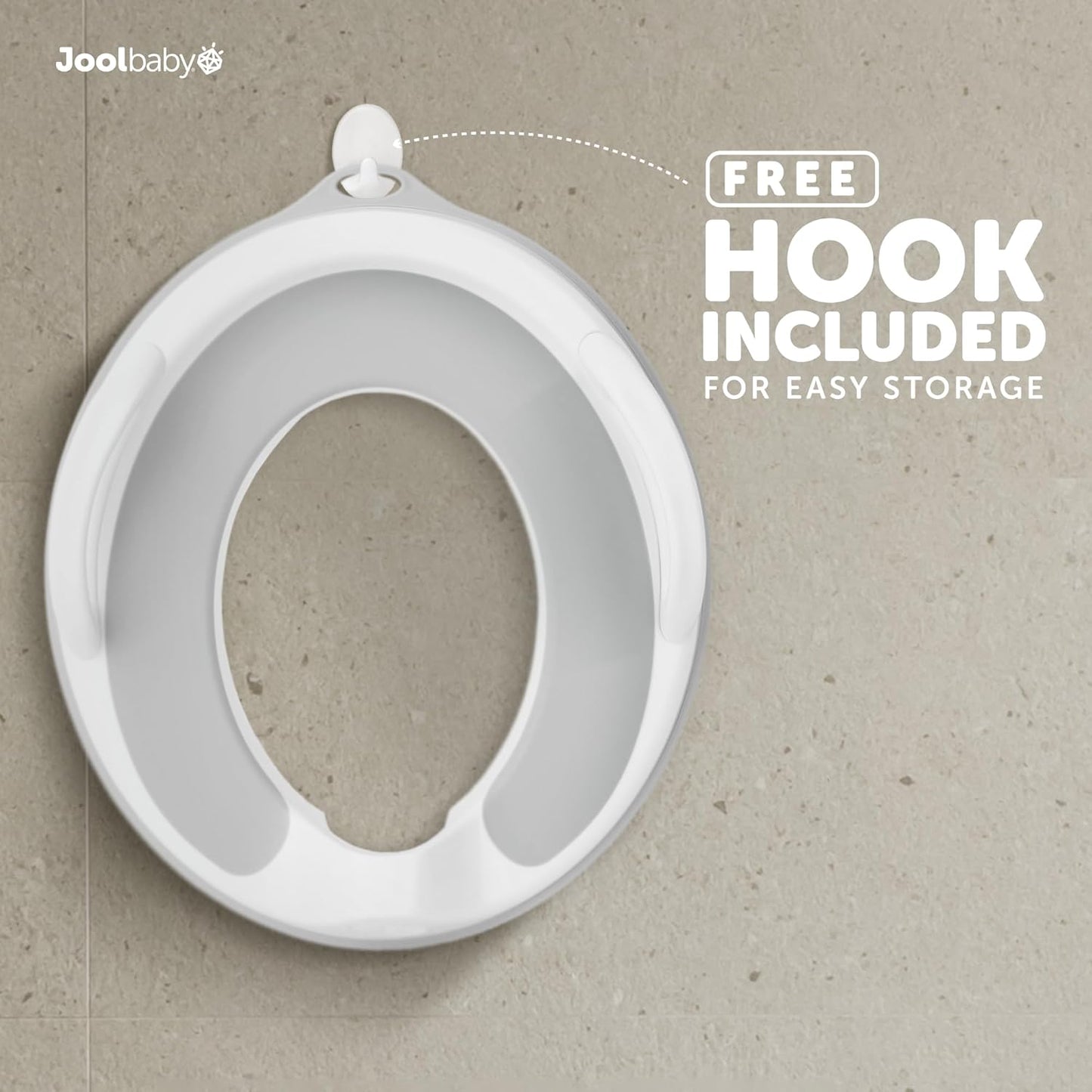 Jool Baby Potty Training Seat for Boys and Girls With Handles, Fits Round & Oval Toilets, Non-Slip with Splash Guard, Includes Free Storage Hook (Aqua)