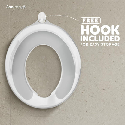 Jool Baby Potty Training Seat for Boys and Girls With Handles, Fits Round & Oval Toilets, Non-Slip with Splash Guard, Includes Free Storage Hook (Aqua)