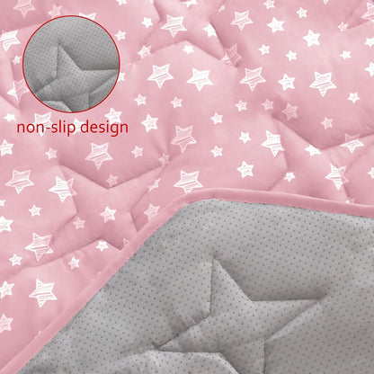 Octagon Playpen Mat Grey, Non Slip 8 Panel Playpen Mattress Mat Fits Regalo Extra Large Play Yard and hiccapop XL 69" Baby Playpen, Grey Star Octagon Playard Pad