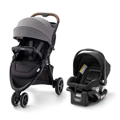 Graco Outpace LX All-Terrain 3-Wheel Baby Stroller, Cohen €” Compatible for Travel System, Easy One-Hand Fold, in-Seat Suspension for Comfortable Ride, Never-Flat Rubber Tires