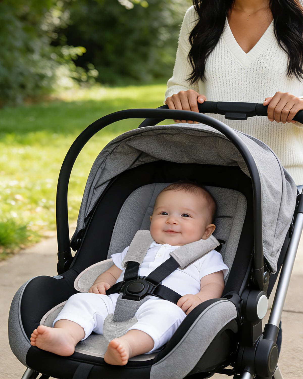 Baby Piddle Pad Car Seat Liner, Potty Training Seat Protector, Waterproof Soft Potty Training Cover for Carseat, Stroller, Highchair, Toilet Training for Infant Newborn, Anti-Slip Backing, Black