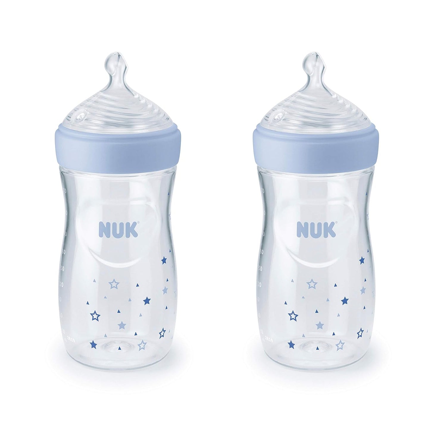NUK Simply Natural Baby Bottles, 5 Oz, 2-Pack, Colors May Vary