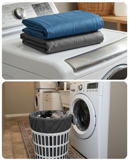 ALVABABY Reusable Diaper Pail Liner for Cloth Diaper,Rubbish Bag,Laundry,Kitchen Garbage Cans (Black Grey, Small Size：5 Gallon) LLS-B2629