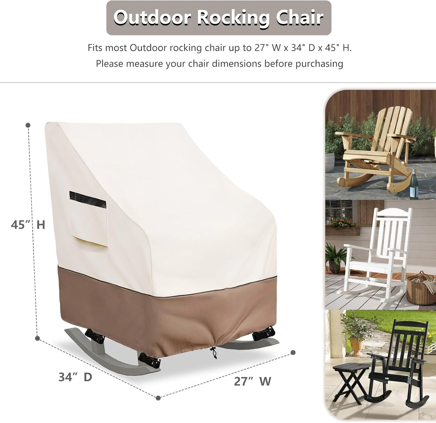 Nursery Rocking Chair Cover,1 Piece Glider Chairs Cover Slipcovers,Soft with Elastic Bottom Spandex Jacquard Small Checks,Furniture Protector Washable