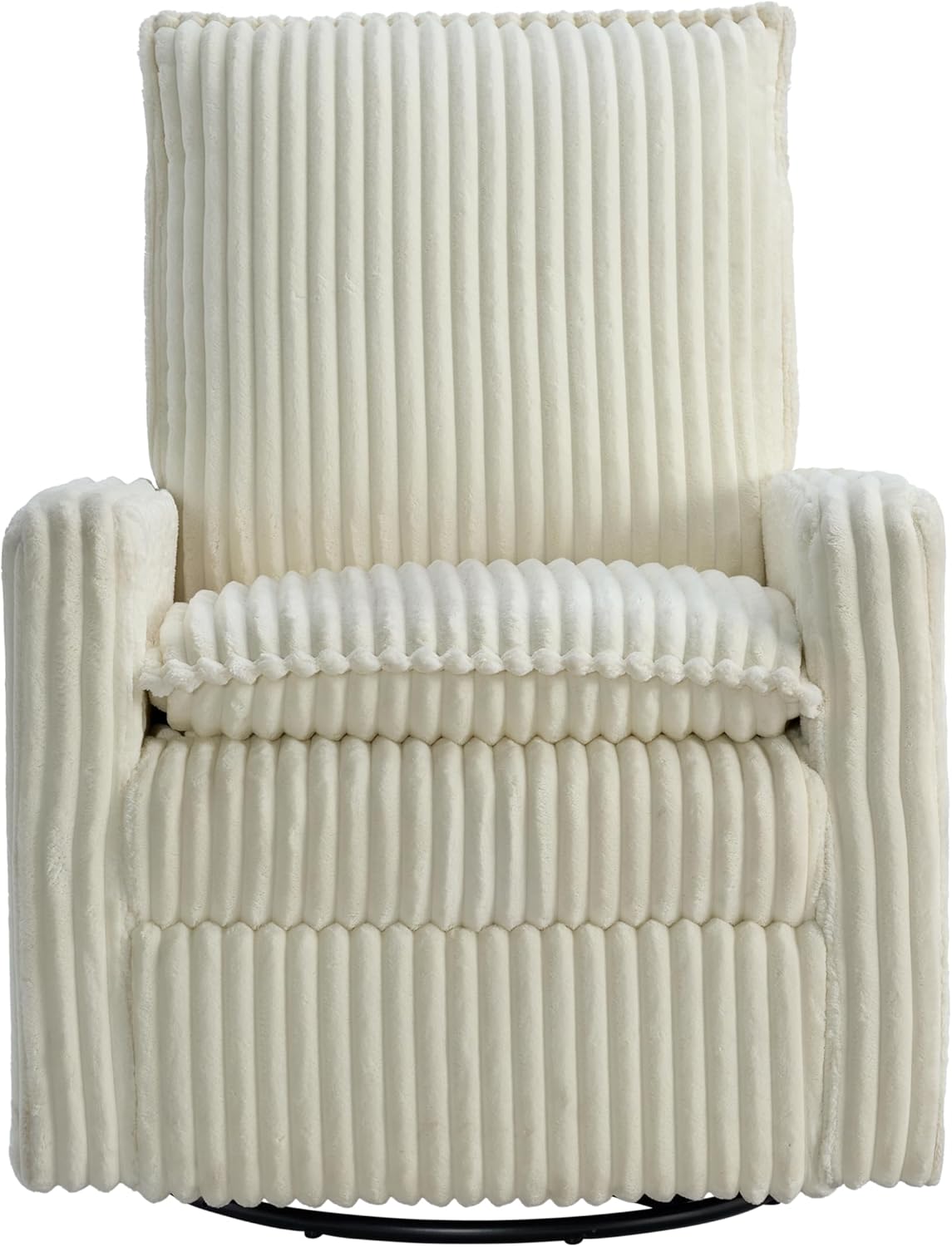 Oxford Baby Uptown Upholstered Glider Recliner Rocking Chair 360° Swivel for Nursery and Living Room - Boucle White