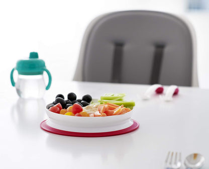 OXO Tot Stick and Stay Suction Divided Plate - Opal