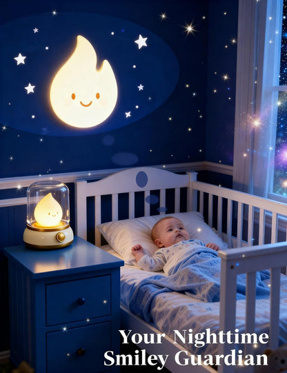 3pcs Cozy Campfire Nightlight Kits, Soothing Nature Sounds, White Noise Night Light for Baby Adult, Rechargeable, Cute Flame Lamp, Best Gift for Kids Bedrooms Camping Trips