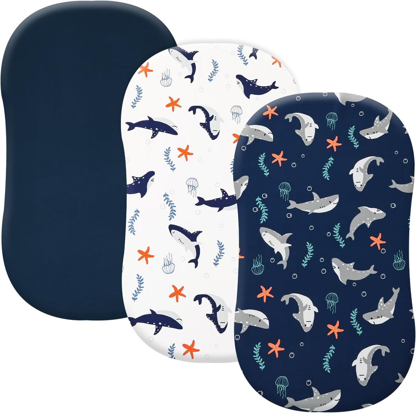 PHF 3 Pack Soft Mini Crib Sheets, Floral & Animal Pack N Play Sheets for Baby Boys Girls, No Slip Universal Fit for Pack N Play, Playard, Portable and Mini Crib Mattresses,Floral & Animal