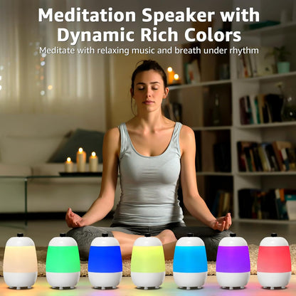 Uuffoo Sound Machine - White Noise Machine with Bluetooth Speaker and Night Light RGB, App Control, Portable Sleep Trainer, Soothing Sounds, Timer for Sleeping Bedside Bedroom