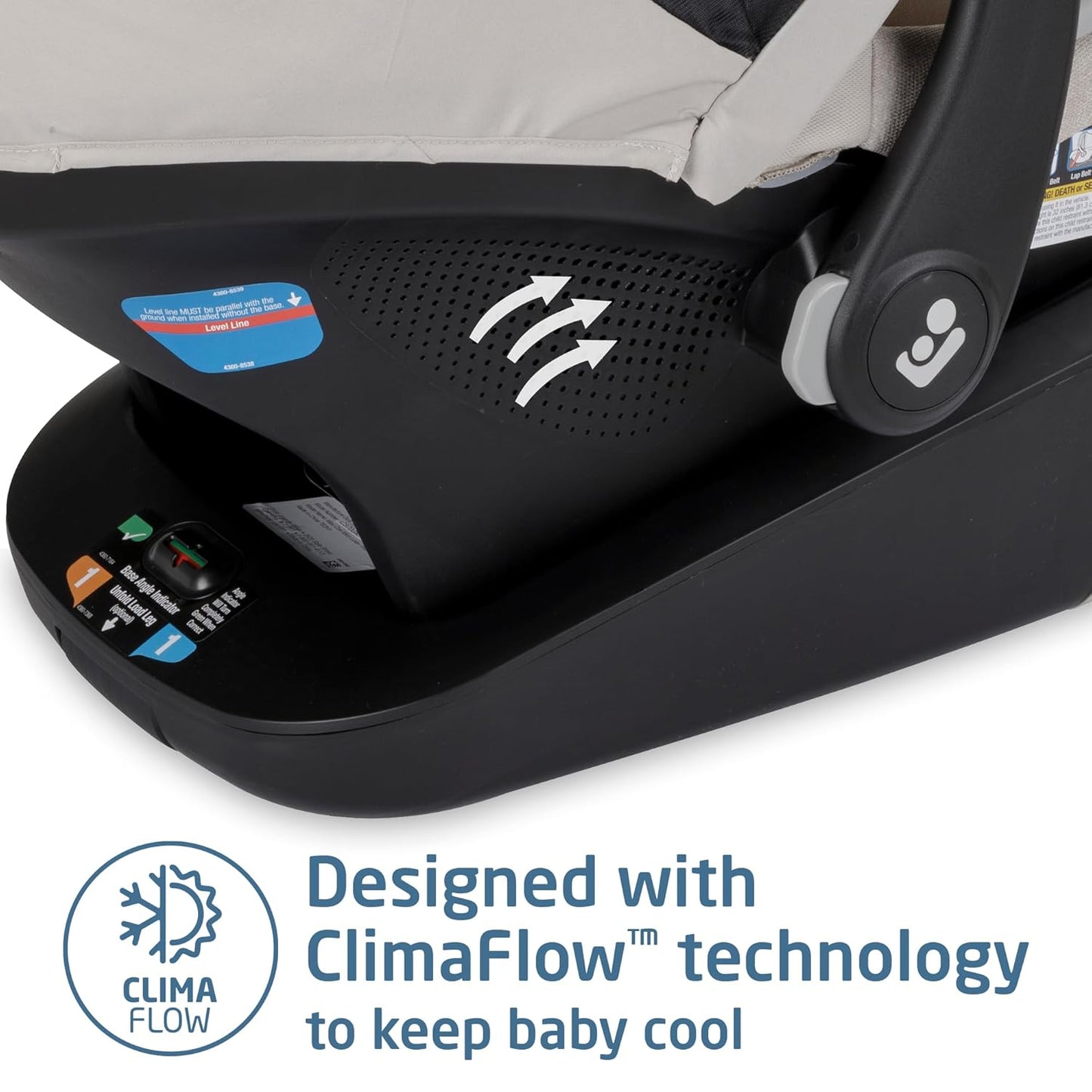 Maxi-Cosi Mico Luxe+ Baby Car Seat: Infant Car Seat with Base and Versatile Baby Carrier Seat Functionality, Essential Green