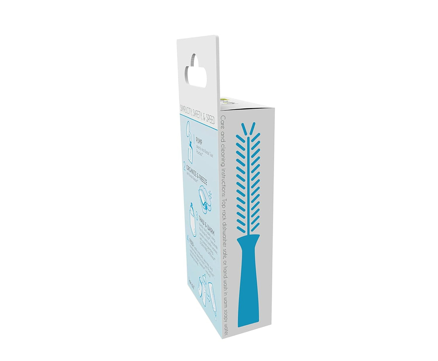 Kiinde Twist Pouch 2-Piece Baby Bottle Nipple Brush Set for All Brands/Parts