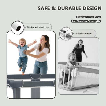 G TALECO GEAR Foldable Playpen for Babies and Toddlers, 71"x79" Portable Play Yard with Mat, Kids Collapsible Play Pen with Sturdy Metal Frame & Mesh Walls, Indoor & Outdoor Baby Fence Play Area