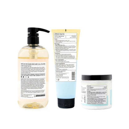 TUBBY TODD Baby Bundle Newborn Skin Care Set - Hypoallergenic Hair + Body Wash, All Over Ointment with Colloidal Oatmeal, Sweet Cheeks Diaper Paste - Fragrance Free, Standard Size