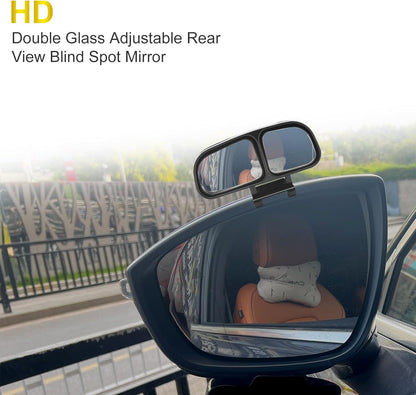 Blind Spot Mirror Adjustable 360 Degree Car Side Mirror, HD Glass Rear View Exterior Accessories Frame Thickness Less than 5MM for Car SUV (long-armed Right)