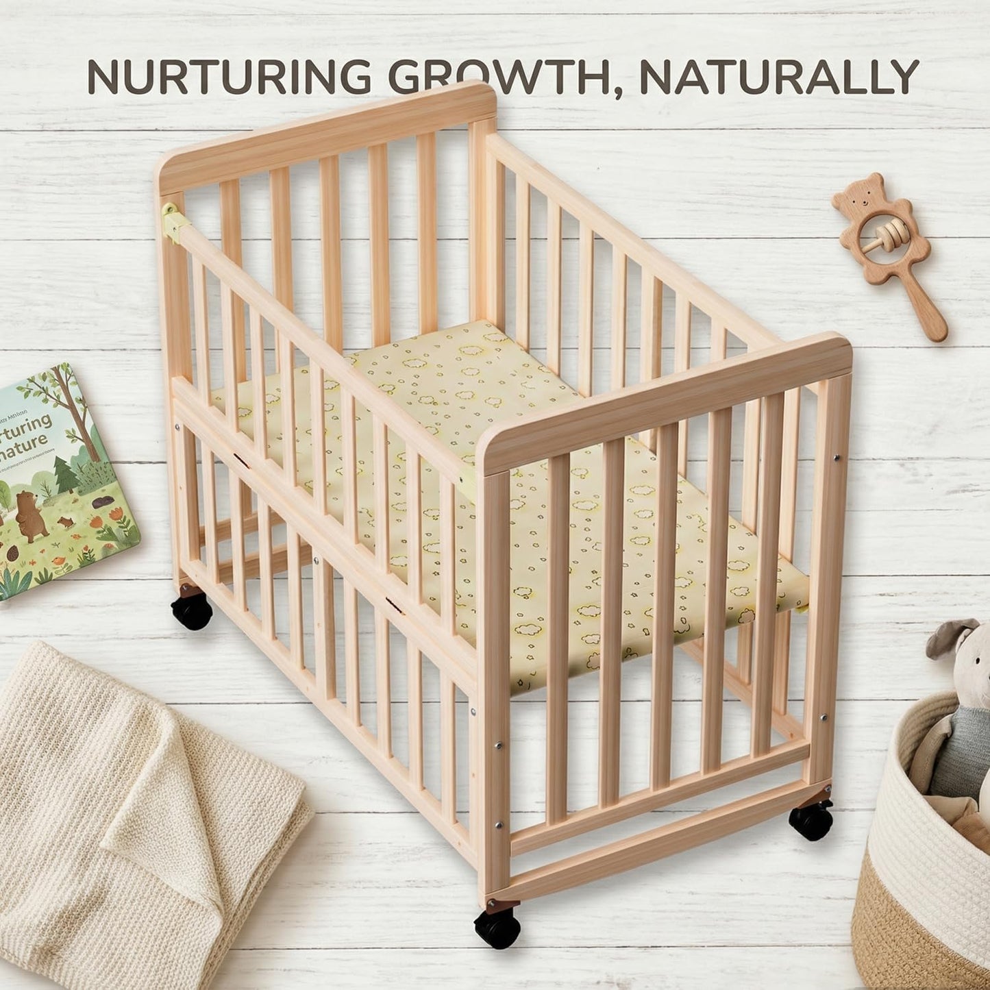 Baby Bassinets Bedside Sleeper, 3 in 1 Baby Bassinet, Adjustable Easy Folding Portable Bed, with Mosquito Nets, Large Storage Bag, Comfortable Mattresses, for Infant/Baby/Newborn (Gray)