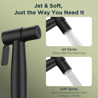Handheld Bidet Sprayer for Toilet, Stainless Steel Jet Spray Kit Adjustable Pressure, Leak-Proof Jet Spray, Feminine Wash & Muslim Shower, Wall/Toilet Mount, Used for RV Toilets
